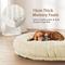 Show in main carousel: LovMor 10-cm Thick Memory Foam Oversize Human Dog Bed with Plump Pillow & Removable Cover, 78 x 51 x 12-in, Beige slide 3 of 7