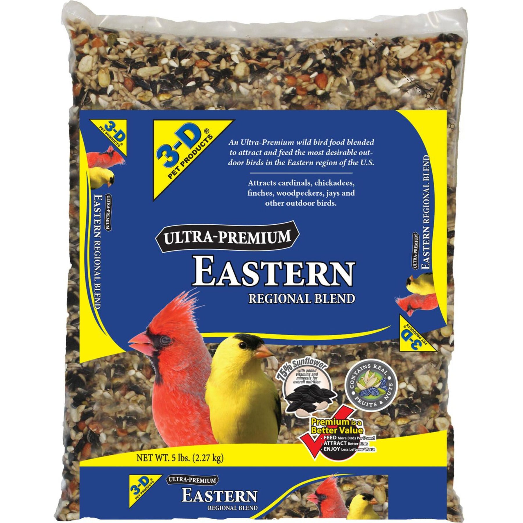 3-D Eastern Regional Blend Wild Bird Food, 5-lb bag