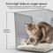 Show in main carousel: Ptlom Stainless Steel High Sided Low Entry Corner Cat Litter Box, 22.8 x 14.8 x 14.5-in slide 5 of 12