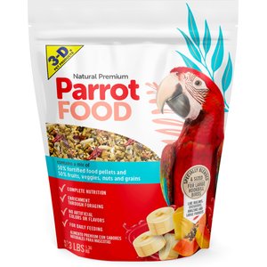3-D Parrot Natural Bird Food, 3-lb bag