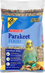 3-D Parakeet Food, 7.5-lb bag