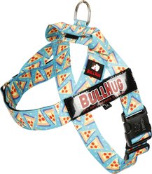 BullHug Adjustable No Choke Dog Harness, Pizza, Large: 29 to 33-in chest