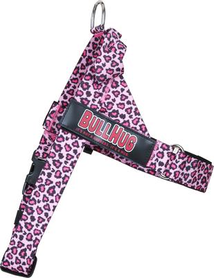 Show full view: BullHug Adjustable No Choke Dog Harness, Pink Leopard, Small: 19 to 24-in chest slide 3 of 10