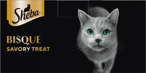 Show full view: Sheba Bisque Variety Pack Chicken, Tuna, & Salmon Grain-Free Lickable Cat Treats & Food Topper, 1.4-oz tray, case of 24 slide 3 of 10