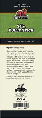 Show full view: Redbarn Bully Stick 24-inch Dog Chew, X-Large, 1 count slide 5 of 9