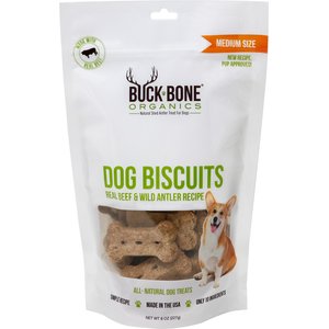 Buck Bone Organics Antler Dog Biscuits, 8-oz bag