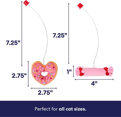 Show full view: Frisco Valentine Cat Tracks Cat Toy with Silvervine & Catnip, Candy & Donut slide 3 of 9