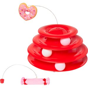 Frisco Valentine Cat Tracks Cat Toy with Silvervine & Catnip, Candy & Donut
