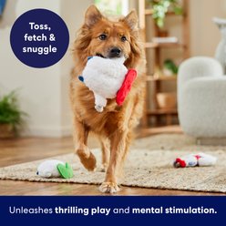 Frisco Winter Sports Friendly Yetis Plush Squeaky Dog Toy, Medium/Large, 3 count slide 2 of 6