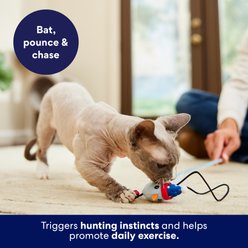 Frisco Winter Sports Bird Teaser Wand Plush Cat Toy with Silvervine & Catnip slide 2 of 6