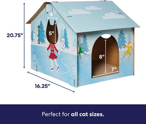Show full view: Frisco Winter Sports Ice Rink Cardboard Cat House with Catnip slide 3 of 10