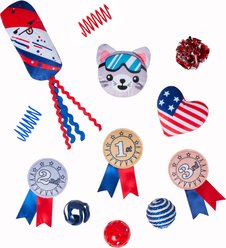 Frisco Winter Sports Americana Variety Pack Cat Toy with Silvervine & Catnip, 12 count