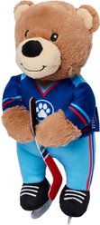 Frisco Winter Sports Hockey Bear Plush Squeaky Dog Toy, Medium/Large