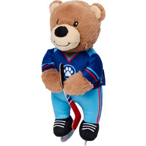 Frisco Winter Sports Hockey Bear Plush Squeaky Dog Toy, Medium/Large