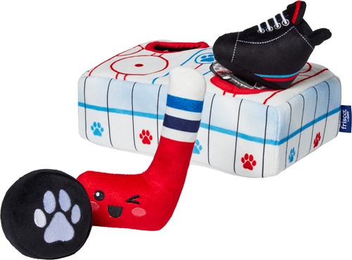 Show full view: Frisco Winter Sports Hockey Rink Hide & Seek Puzzle Plush Squeaky Dog Toy, Small/Medium slide 5 of 10