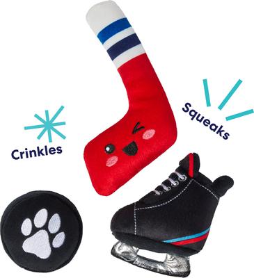 Show full view: Frisco Winter Sports Hockey Rink Hide & Seek Puzzle Plush Squeaky Dog Toy, Small/Medium slide 4 of 10