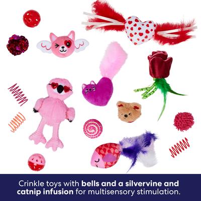 Show full view: Frisco Valentine Love Basket Variety Pack Cat Toy with Silvervine & Catnip, 15 count slide 4 of 9
