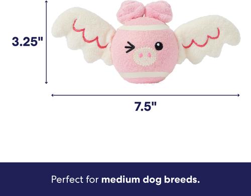Show full view: Frisco Valentine Cupid Pig Fetch Squeaky Tennis Ball Dog Toy, Medium, 1 count slide 2 of 8