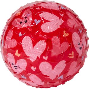 Frisco Valentine Heart TPR Ball Squeaky Dog Toy, Large