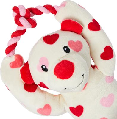 Show full view: Frisco Valentine Heart Bear Plush with Rope Squeaky Dog Toy, Medium/Large slide 4 of 9