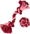 Frisco Valentine Double Knot & Rope Ball Dog Toy, Medium, 2 count