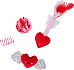 Frisco Valentine Cupid Variety Pack Cat Toy with Silvervine & Catnip, 4 count