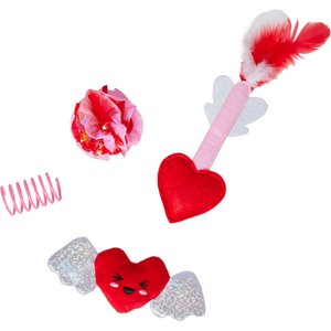 Frisco Valentine Cupid Variety Pack Cat Toy with Silvervine & Catnip, 4 count