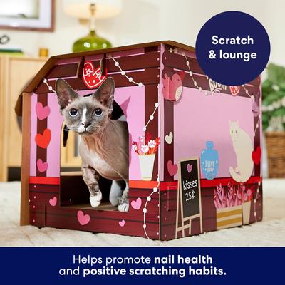 Show full view: Frisco Valentine Kissing Booth Cardboard Cat House with Catnip slide 6 of 11