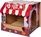 Frisco Valentine Kissing Booth Cardboard Cat House with Catnip