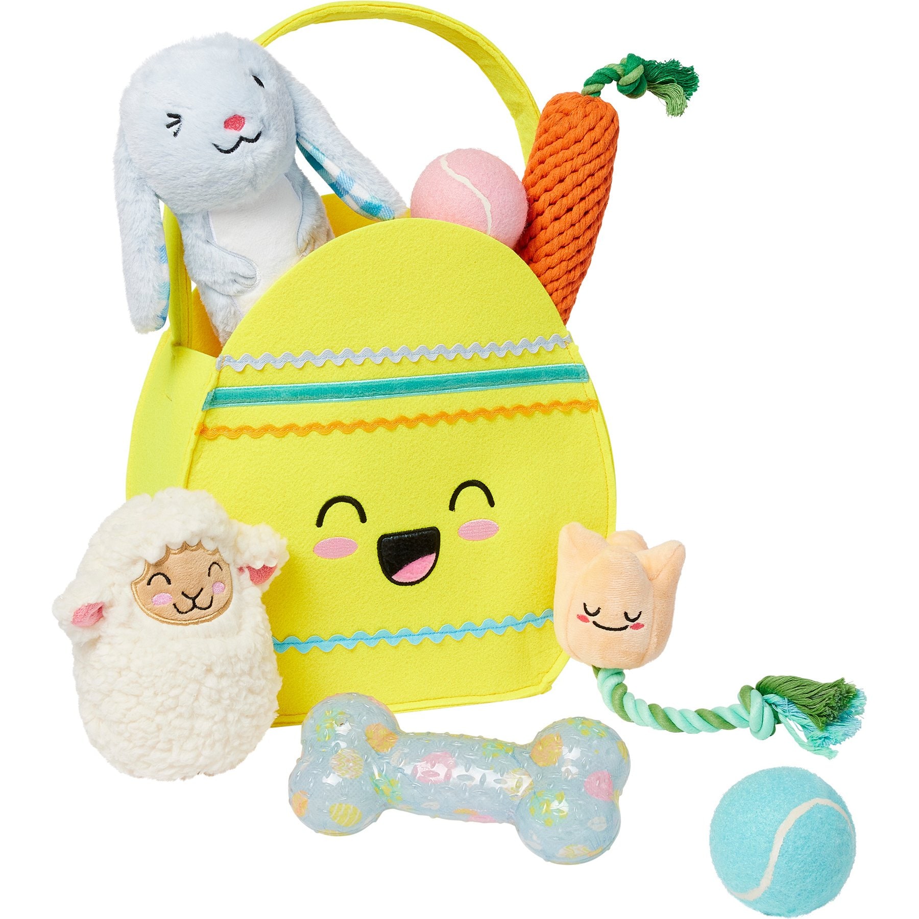 Frisco Easter Egg Basket Variety Pack Dog Toy, Medium, 7 count