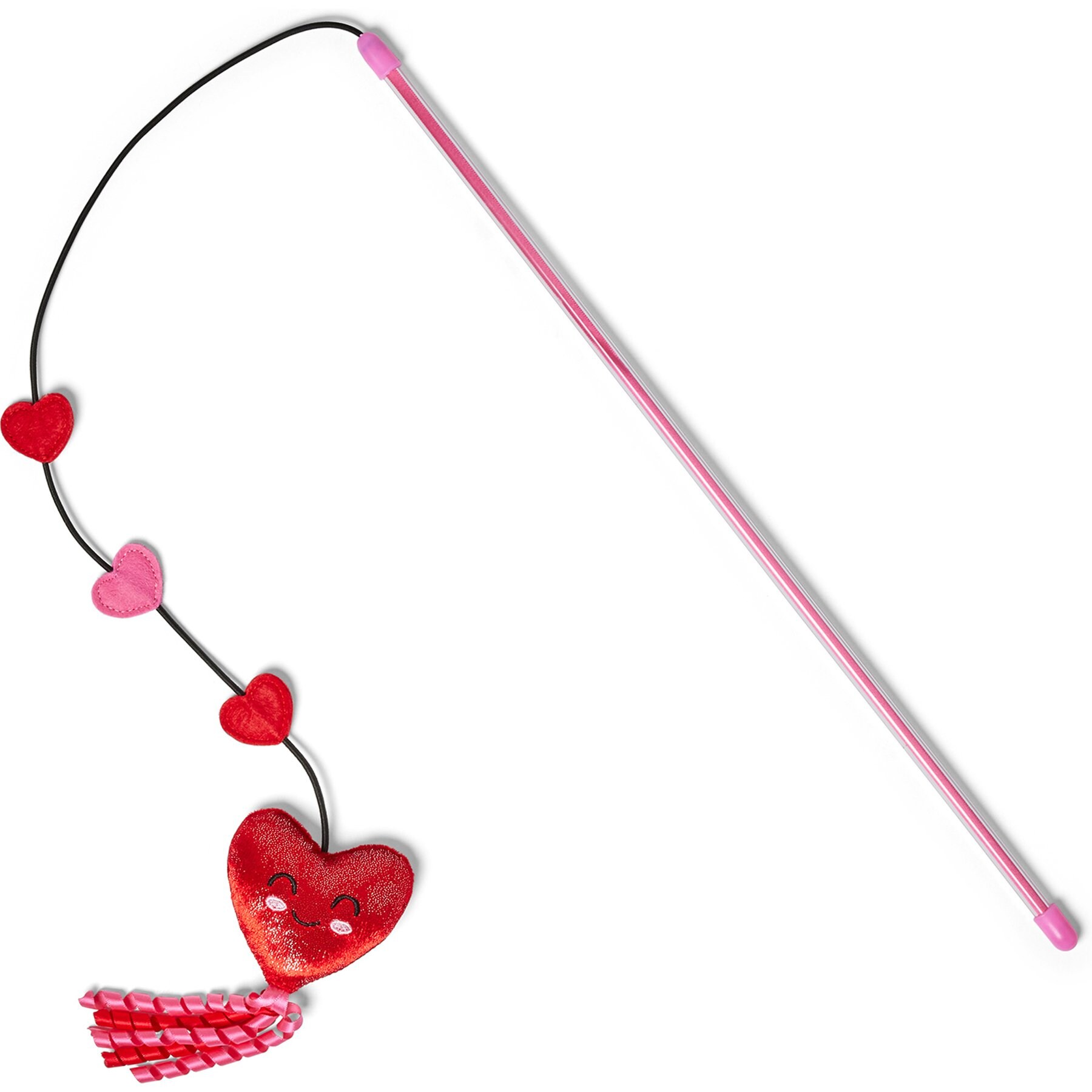 Frisco Valentine Hearts Teaser Wand Cat Toy with Silvervine & Catnip