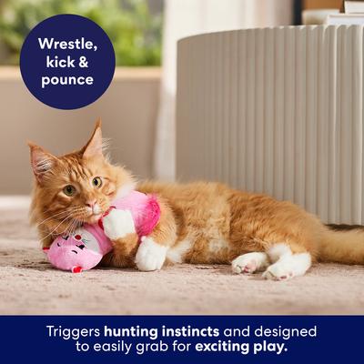 Show full view: Frisco Valentine Otter Plush Kicker Cat Toy with Silvervine & Catnip slide 5 of 9