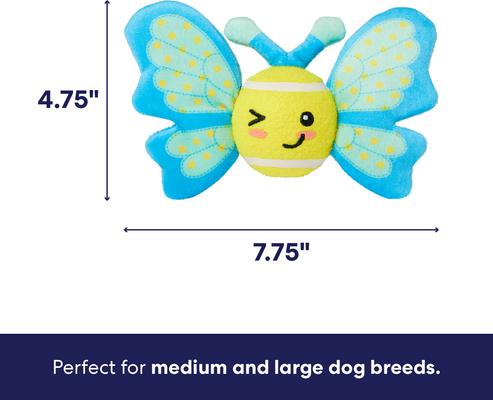 Show full view: Frisco Easter Spring Butterfly Fetch Squeaky Tennis Ball Dog Toy, Medium/Large, 1 count slide 2 of 8