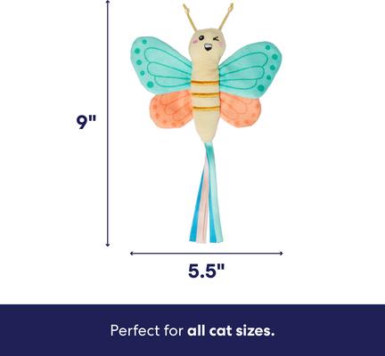 Show full view: Frisco Easter Spring Butterfly Cat Toy with Silvervine & Catnip slide 3 of 9