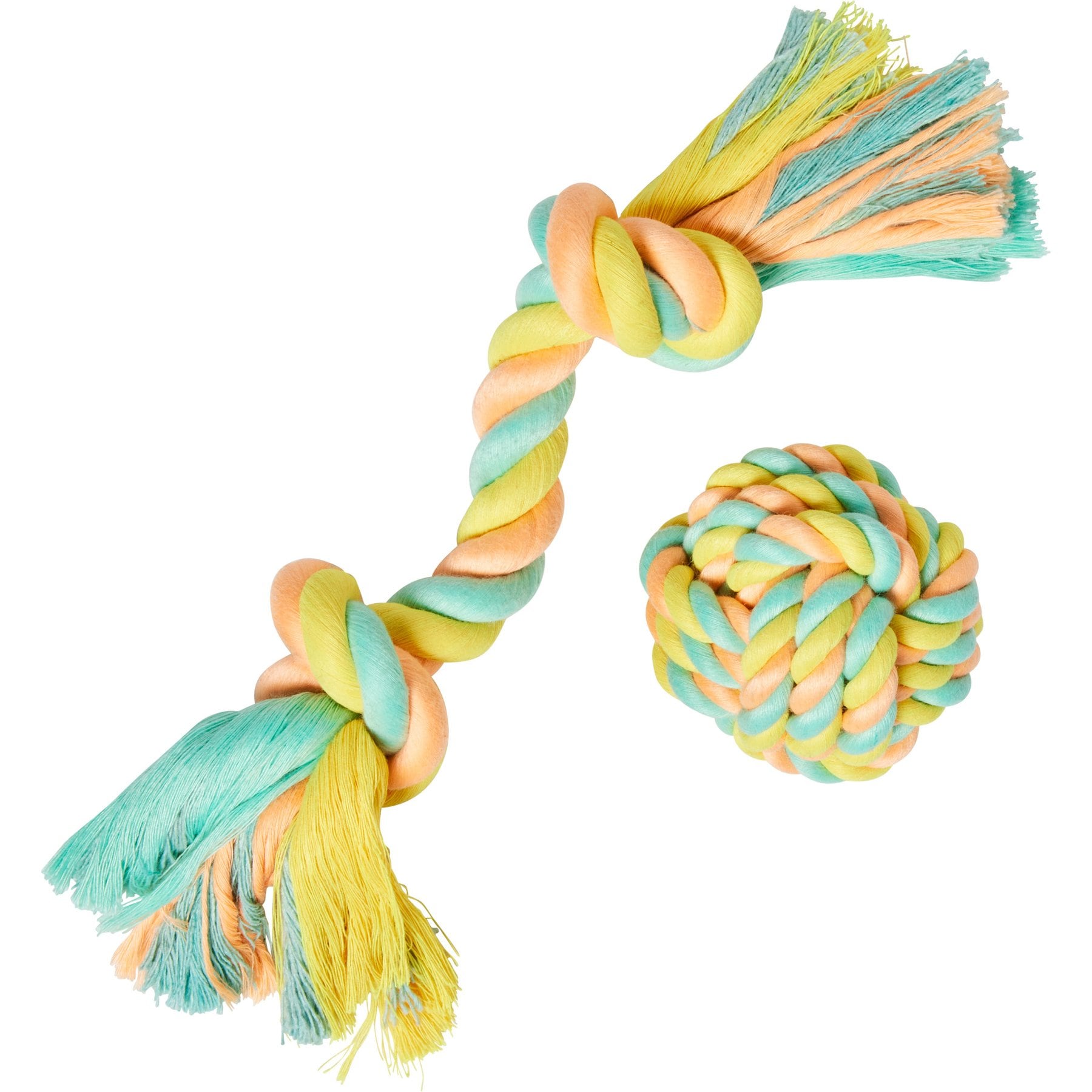 Frisco Easter Double Knot & Rope Ball Dog Toy, Medium, 2 count