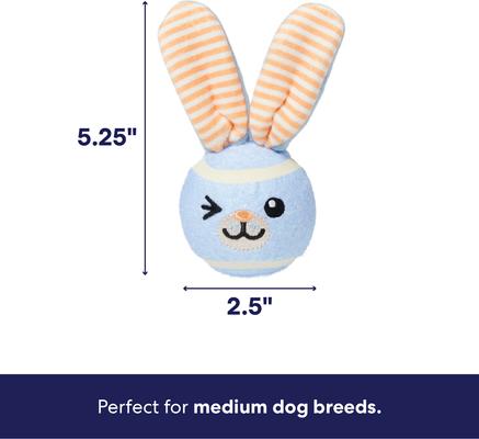 Show full view: Frisco Easter Bunny Fetch Squeaky Tennis Ball Dog Toy, Medium, 1 count slide 2 of 8