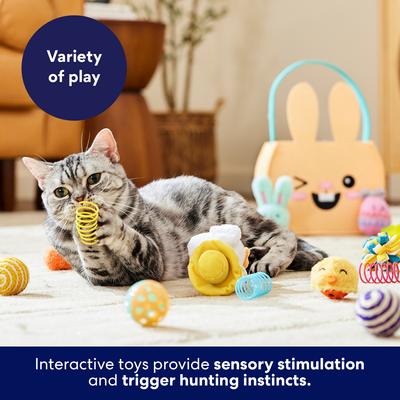 Show full view: Frisco Easter Bunny Basket Variety Pack Cat Toy with Silvervine & Catnip, 15 count slide 5 of 9