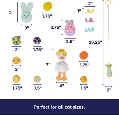 Show full view: Frisco Easter Bunny Basket Variety Pack Cat Toy with Silvervine & Catnip, 15 count slide 3 of 9