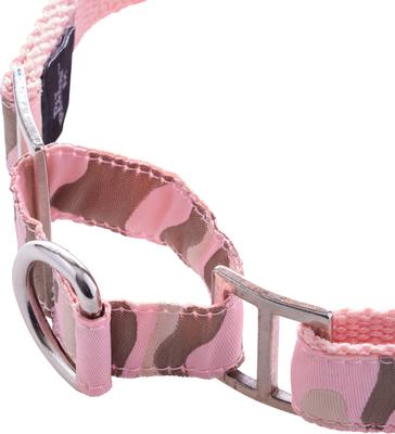 Show full view: Pet Passion Remy II Ribbon Camo Pattern Martingale Dog Collar, Pink, Large: 15 to 18-in neck, 1-in wide slide 4 of 5