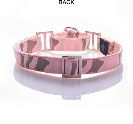 Show full view: Pet Passion Remy II Ribbon Camo Pattern Martingale Dog Collar, Pink, Large: 15 to 18-in neck, 1-in wide slide 3 of 5