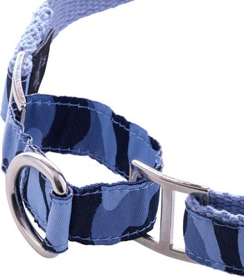 Show full view: Pet Passion Remy II Ribbon Camo Pattern Martingale Dog Collar, Navy, Large: 15 to 18-in neck, 1-in wide slide 4 of 5