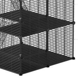 Yitahome Cage Enclosures Cat Exercise Pen Kennel with Extra Large Hammock, Black slide 2 of 7