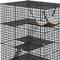 Show in main carousel: Yitahome 4-Tier Indoor Cage, Enclosure Large Metal Wire Cat Kennel DIY Playpen with Hammock, Black slide 6 of 7