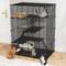 Show in main carousel: Yitahome 4-Tier Indoor Cage, Enclosure Large Metal Wire Cat Kennel DIY Playpen with Hammock, Black slide 1 of 7