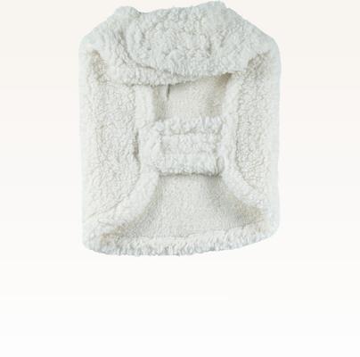 Show full view: Jill Martin Solid Coffee Buddy Sherpa Dog Sweater, Ivory, X- Small slide 2 of 2