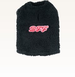 Jill Martin Solid BFF Sherpa Dog Sweater, Black, X- Small