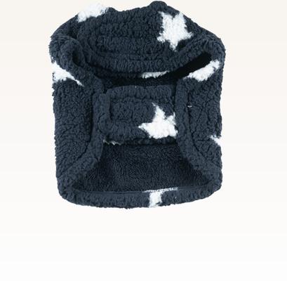 Show full view: Jill Martin Solid Navy-Star Sherpa Dog Sweater, Small slide 2 of 2