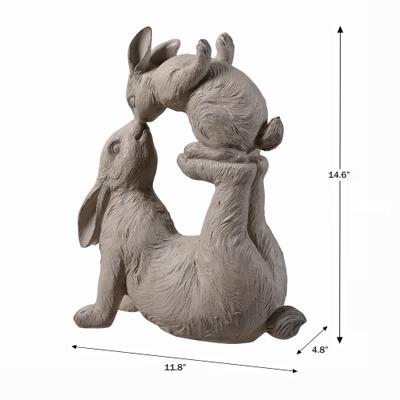 Show full view: Hi-Line Gift Mom & Baby Rabbits Garden Statue, 14.6-in slide 8 of 9