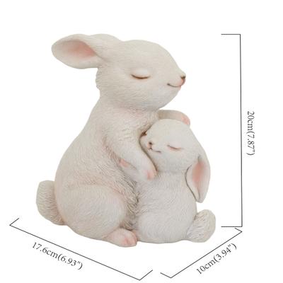 Show full view: Hi-Line Gift Mother & Baby Rabbit Statue, 7.87-in slide 7 of 10