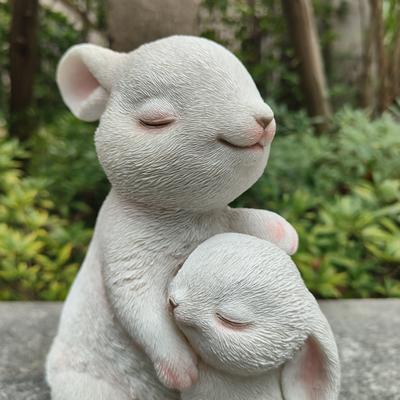 Show full view: Hi-Line Gift Mother & Baby Rabbit Statue, 7.87-in slide 6 of 10